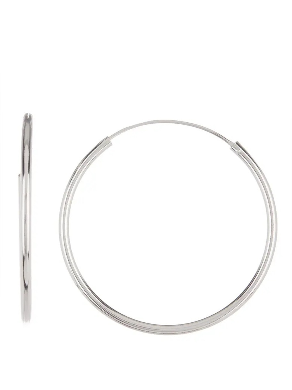 Argento Vivo Endless Hoop Earrings - Picture 2 of 5